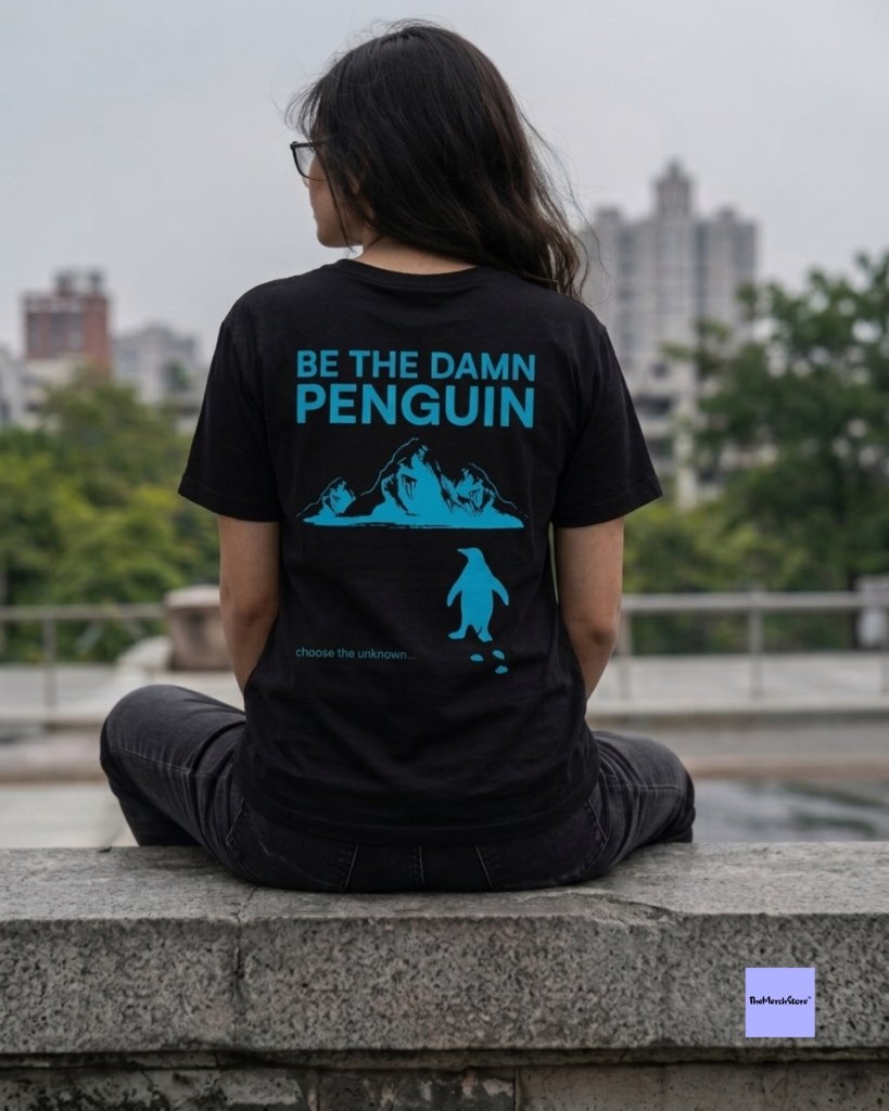 Be The Damn Penguin Women Tee - black edition photo 1