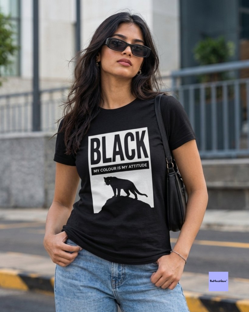 Black Panther Attitude Women Tee - black edition photo 1