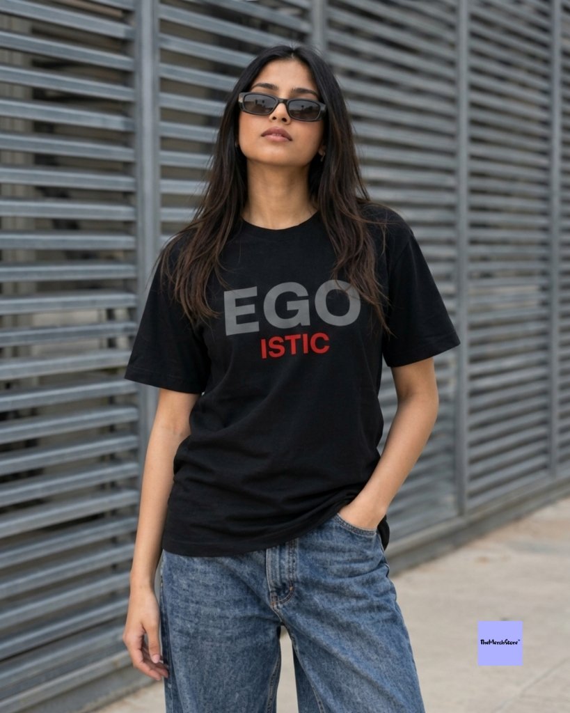 Egoistic Minimalist Streetwear Women Tee - black edition photo 1