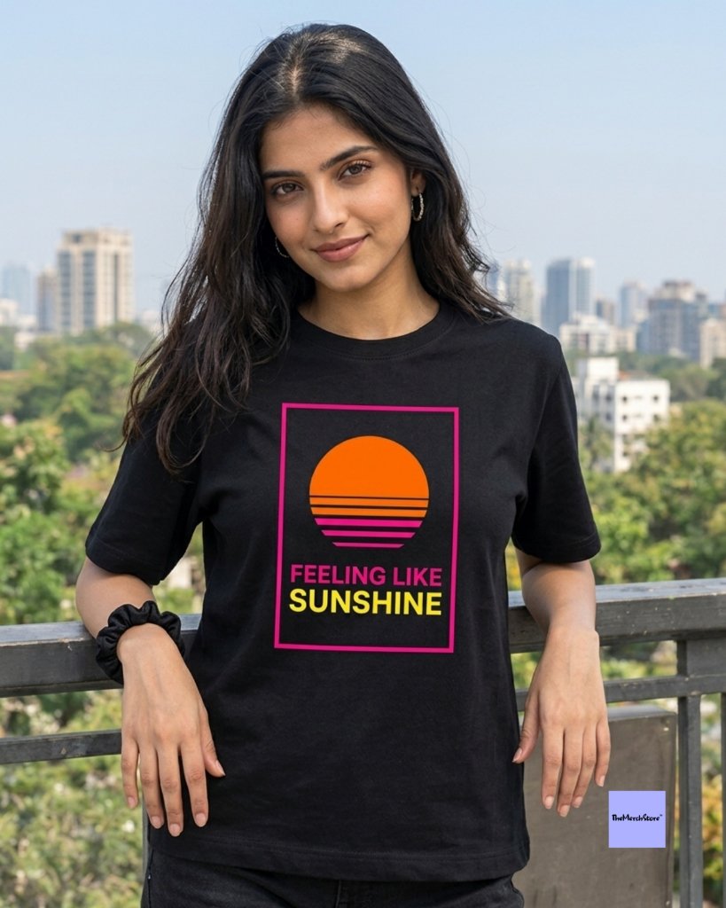 Feeling Like Sunshine Graphic Women Tee - black edition photo 1