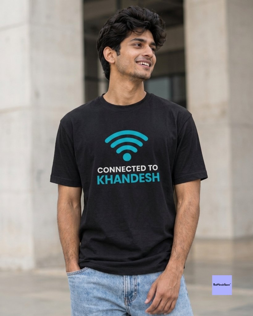 Connected To Khandesh Men Tee - black edition photo 1