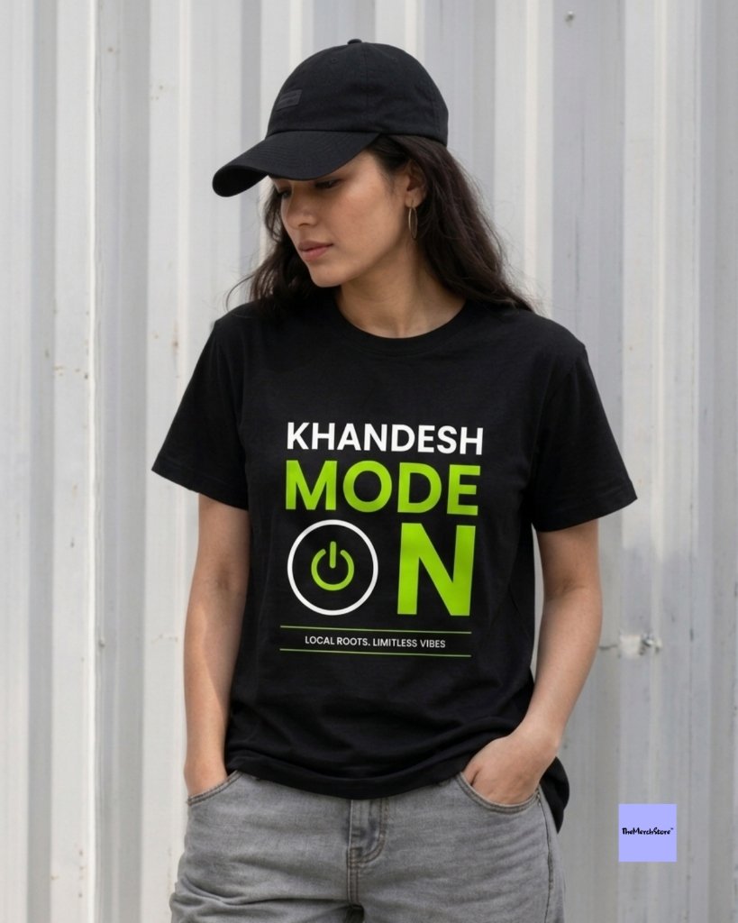 Khandesh Mode On Women Tee - black edition photo 1