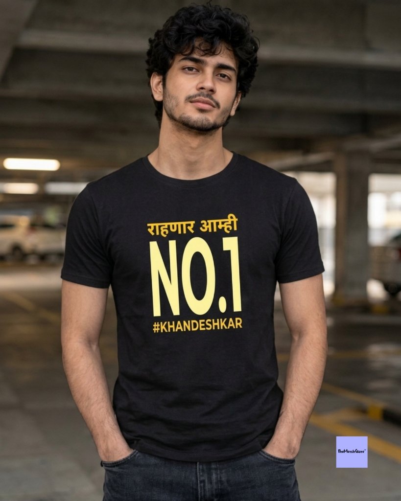 Rahnar Aamhi No.1 Khandeshkar Men Tee - black edition photo 1