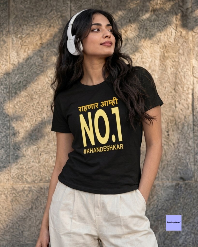 Rahnar Aamhi No.1 Khandeshkar Women Tee - black edition photo 1