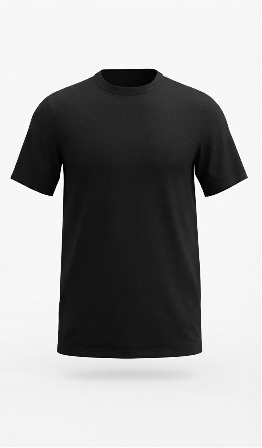 Black T-Shirt FRONT View Mockup