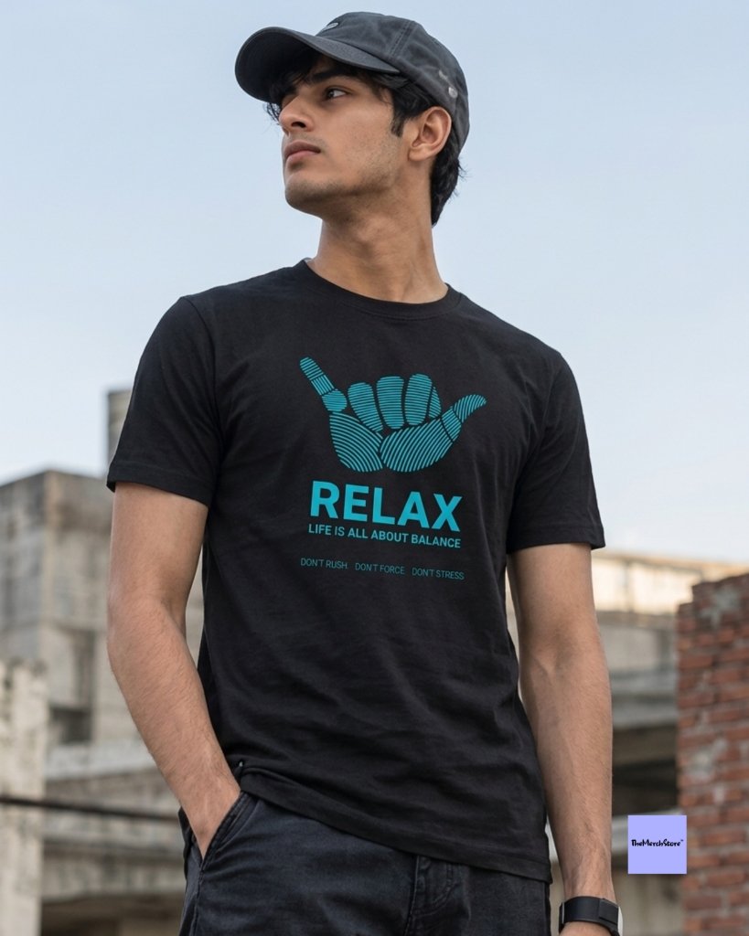 Relax Life Is Balance Tee - black edition photo 1